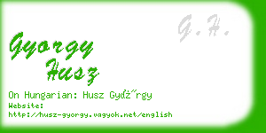 gyorgy husz business card